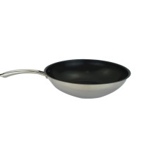 Best stainless steel pre-seasoned kitchen cooking ware non stick skillet wok pan