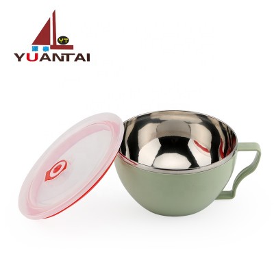 stainless steel tiffin with Lid For Kids Korean Soup Bowl Noodles Bowl with ears