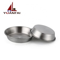 Cheap High quality round Korean style dish plate 304 stainless steel sauce dish