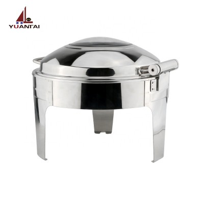 European style stainless steel chafing dish Food Warmer Roll Top Chafing Dish buffet