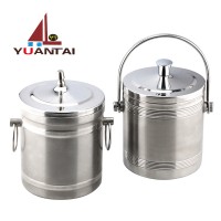 Wholesale bar tools stainless steel ice bucket champagne ice bucket metal ice bucket with handle