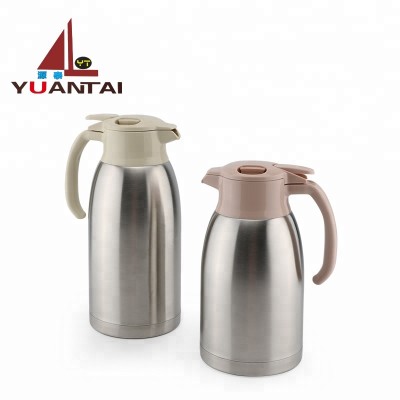 Factory wholesale  double wall stainless steel kettle  stainless steel vacuum water flask with pp lid