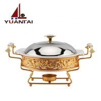 Europe style ceramic luxury chafing dish Gold chafing dish food warmer