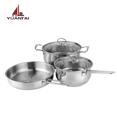 Stainless Steel Milk Pot cookware soup stock pots restaurant commercial frying Pan